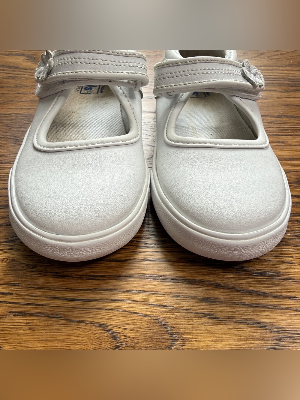 Keds Ella White Girls' Classic Leather Mary Jane Sneakers Hook & Loop Size 8.5 - Picture 4 of 11